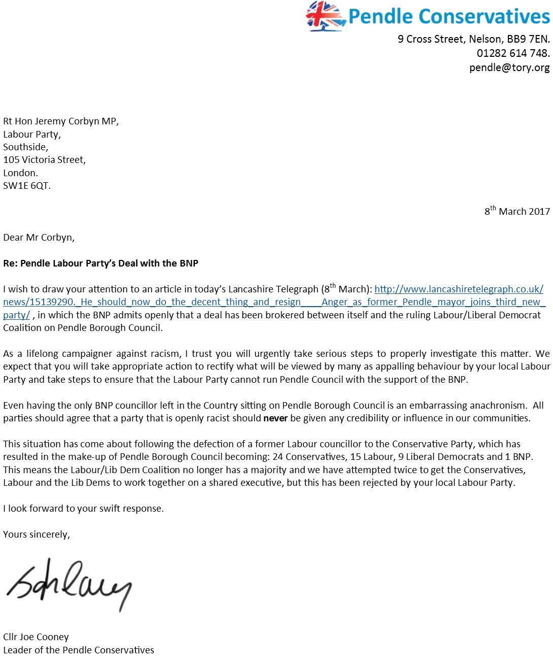 Letter on BNP 2