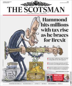 Scotsman Front Page (Budget 2017)